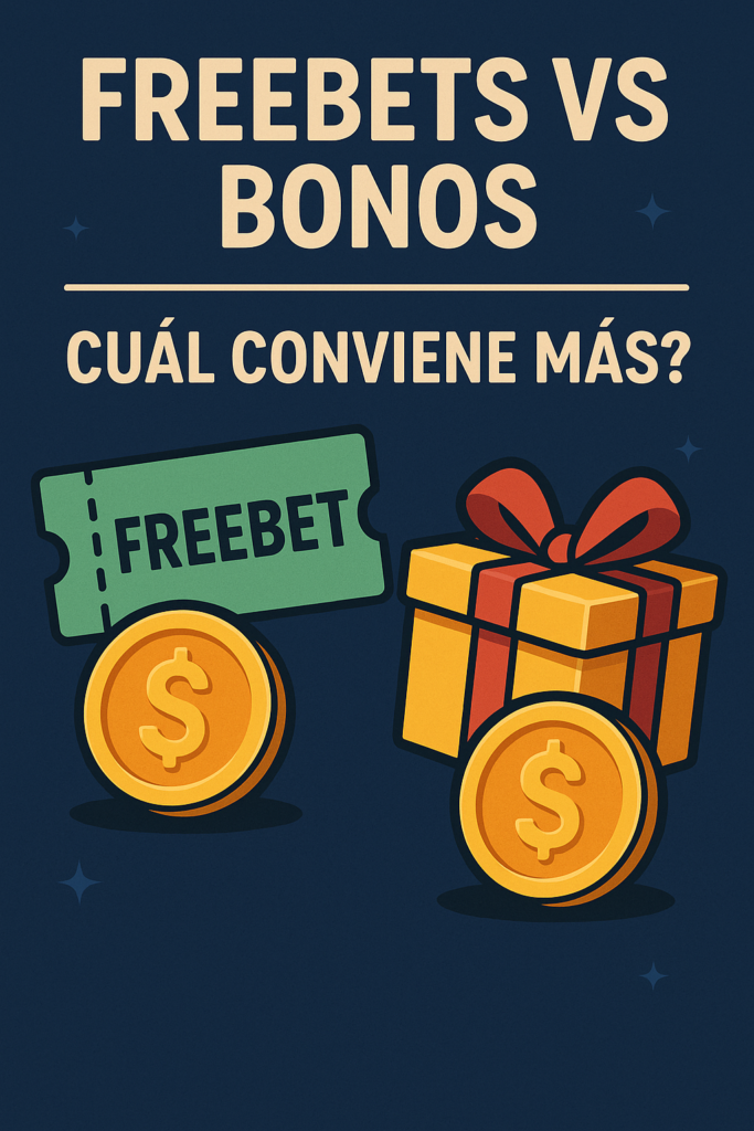 Comparación visual entre Freebets y Bonos para apuestas deportivas.