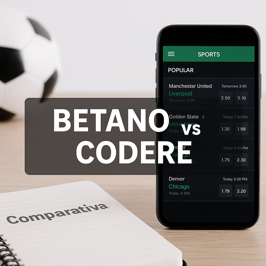 Comparativa Betano vs Codere en México con apuestas deportivas en móvil