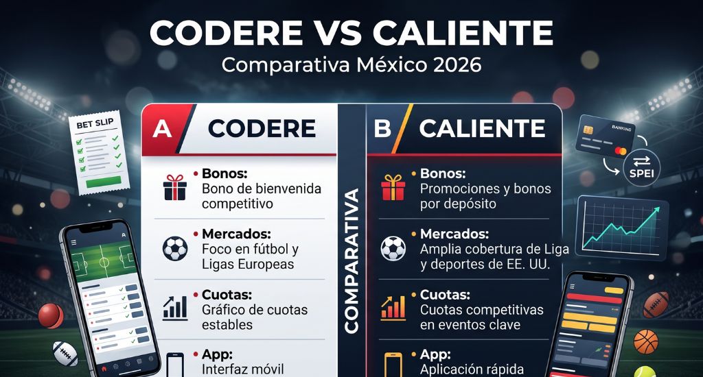 Comparativa Codere vs Caliente para elegir casa de apuestas en México