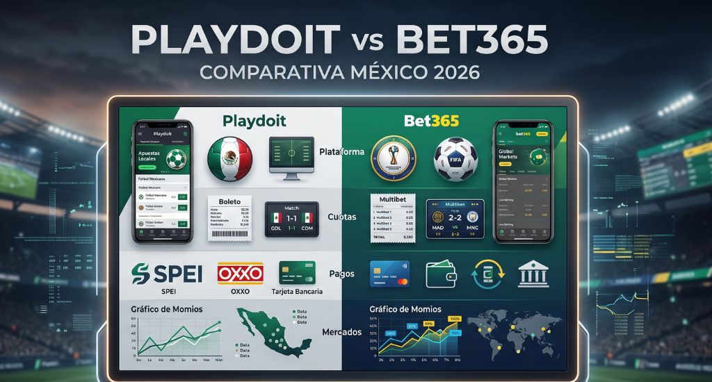 Comparativa Playdoit vs Bet365 para elegir casa de apuestas en México